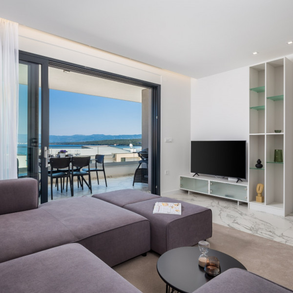 Living room, VILA E - Malinska, Hadrie - Experience Elevated Malinska, Krk